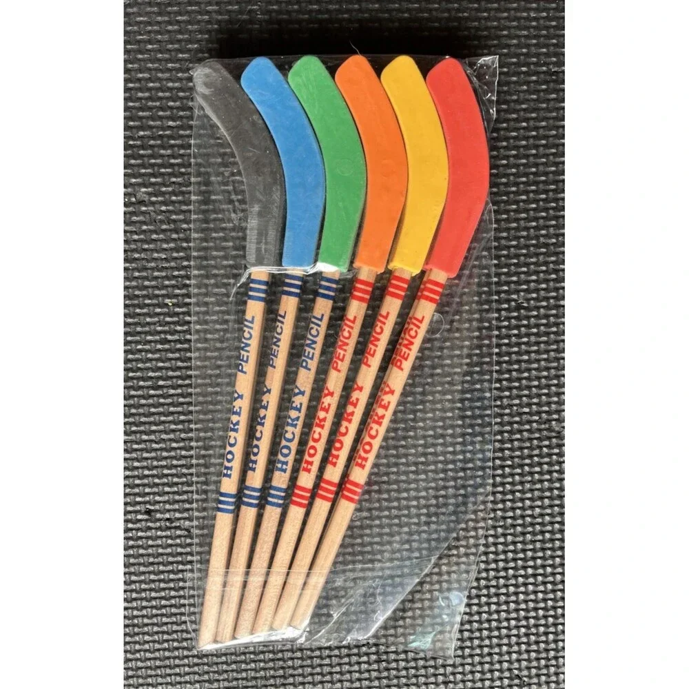 13 Set Hockey Party Favors Bulk Hockey Pencils and Erasers Includes Hockey Penci